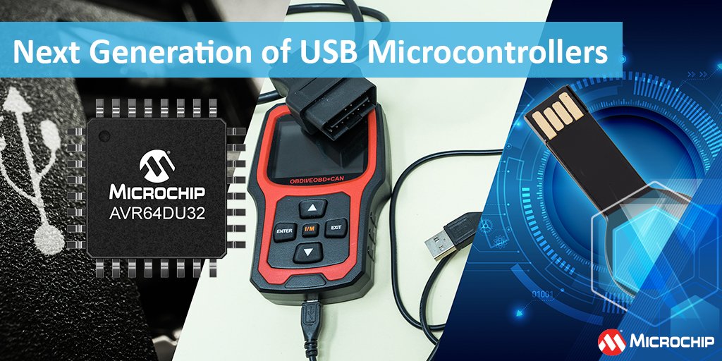 The AVR® DU family of microcontrollers functions as a comprehensive single-chip solution for low-power, USB-required embedded designs, simplifying the overall design by reducing external components. Press release: mchp.us/3PT5dcA. #USB #Microcontrollers #Technology
