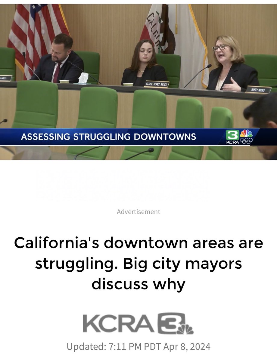 Yesterday I chaired our first committee hearing on California's Downtown Recovery, where we heard from 4 big city mayors @LondonBreed @RexRichardson @MayorLockDawson @Mayor_Steinberg, state and city experts, and discussed solutions to support California's struggling downtowns,