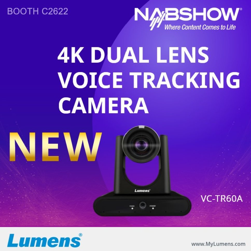 Visit the Lumens booth #C2622 at #NABShow and check out the new VC-TR60A 4K PTZ camera. docs.google.com/forms/d/e/1FAI…