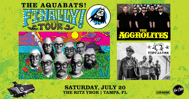 🚨 JUST ANNOUNCED 🚨 The Aquabats are coming to Florida this summer with special guests Aggrolites and Left Alone! Get your tickets on Friday, April 12 at 10 AM local. 7/18 | Orlando | @hoborlando 7/19 | Ft. Lauderdale | @revolutionlive 7/20 | St. Petersburg | @theritzybor