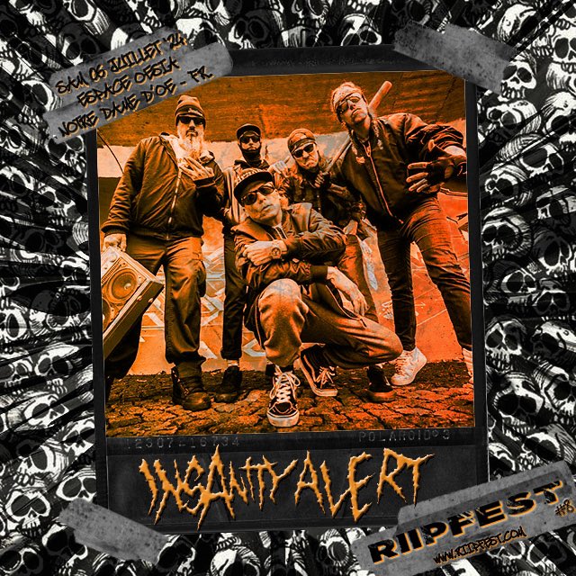 RiipFest's tweet photo. ⭐️ @insanityalert ⭐️
Thrash crossover / 🇦🇹
📌 @riipfest VIII
📣🔜 Oésia 🇫🇷 // sam. 06 Juillet 2024
☑️ https://t.co/p75KKmo5CX

#insanityalert #riipfest2024
#thrashcrossover #musicfestival #toursmaville https://t.co/6XgsKs1xco