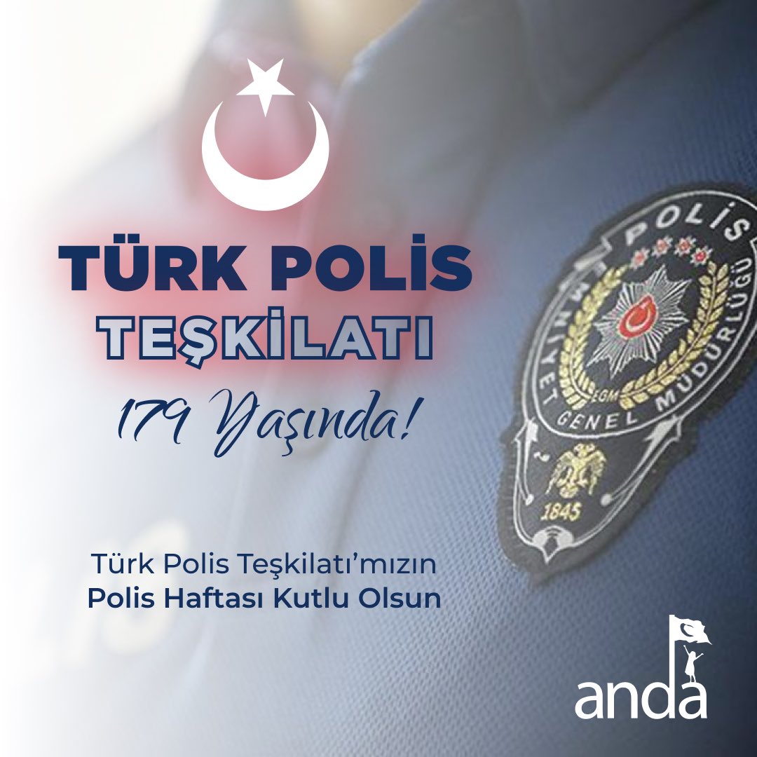 🇹🇷 Polis Haftası Huzurumuzun ve güvenimizin teminatı olan Türk polislerimizin Türk Polis Haftası kutlu olsun. Türk Polis Teşkilatı 179 Yaşında! 🔴🔵 #anda #andaderneği #andayanında #polis #türk #polisteşkilatı #polishaftası #türkpolisi