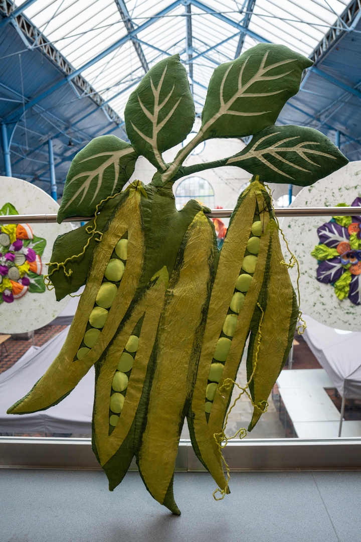 Join us in supporting Mayor's Charities with the 'Peas in Pods,' decoration from the @afoodfestival 25 years Market Hall display. Get your bids to us via DM on our social media channels by the 21st of April. The winner will then be announced on our page on the 26th of April!