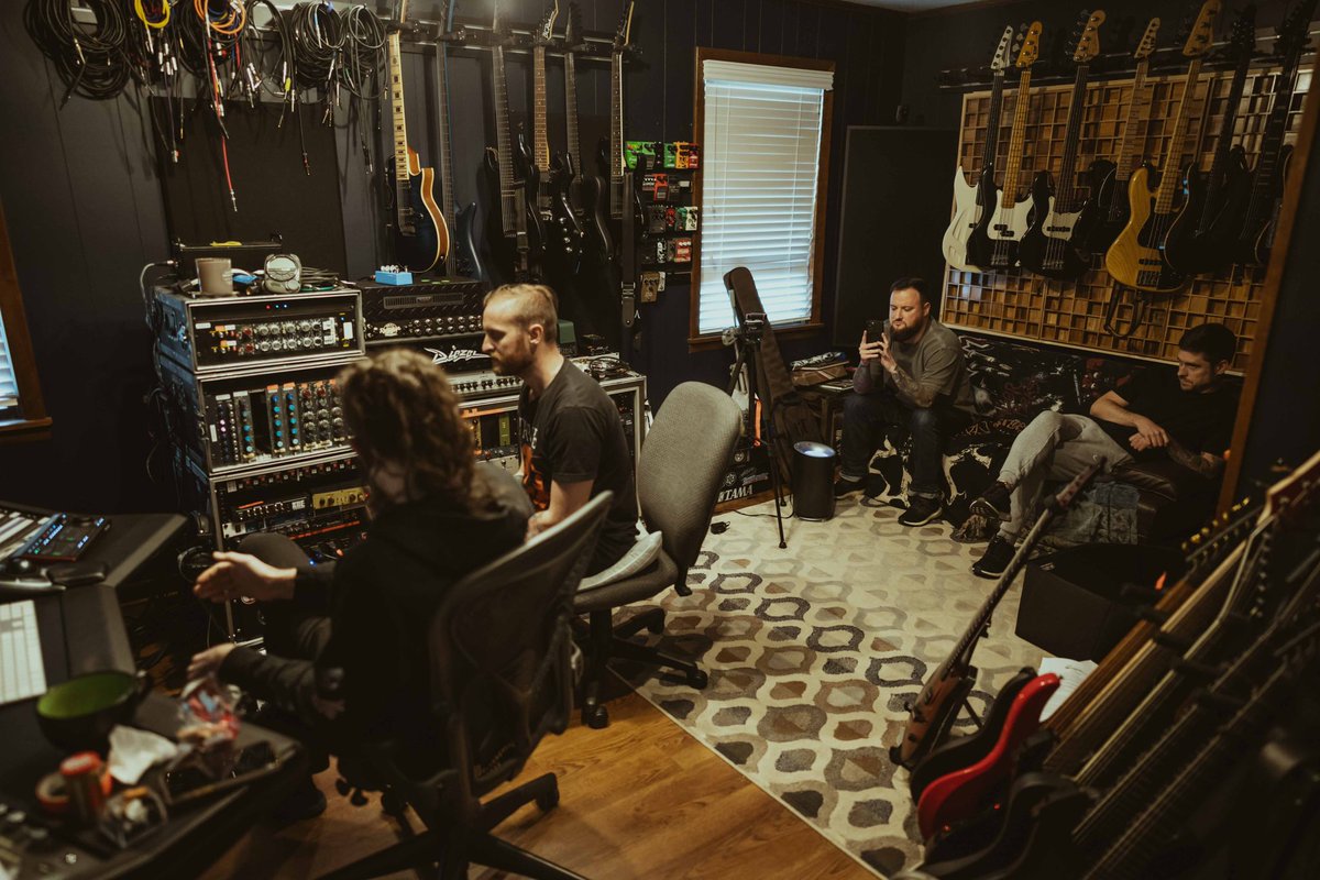 A few weeks back during drum sessions for album 9. 📸: Rachel Craig