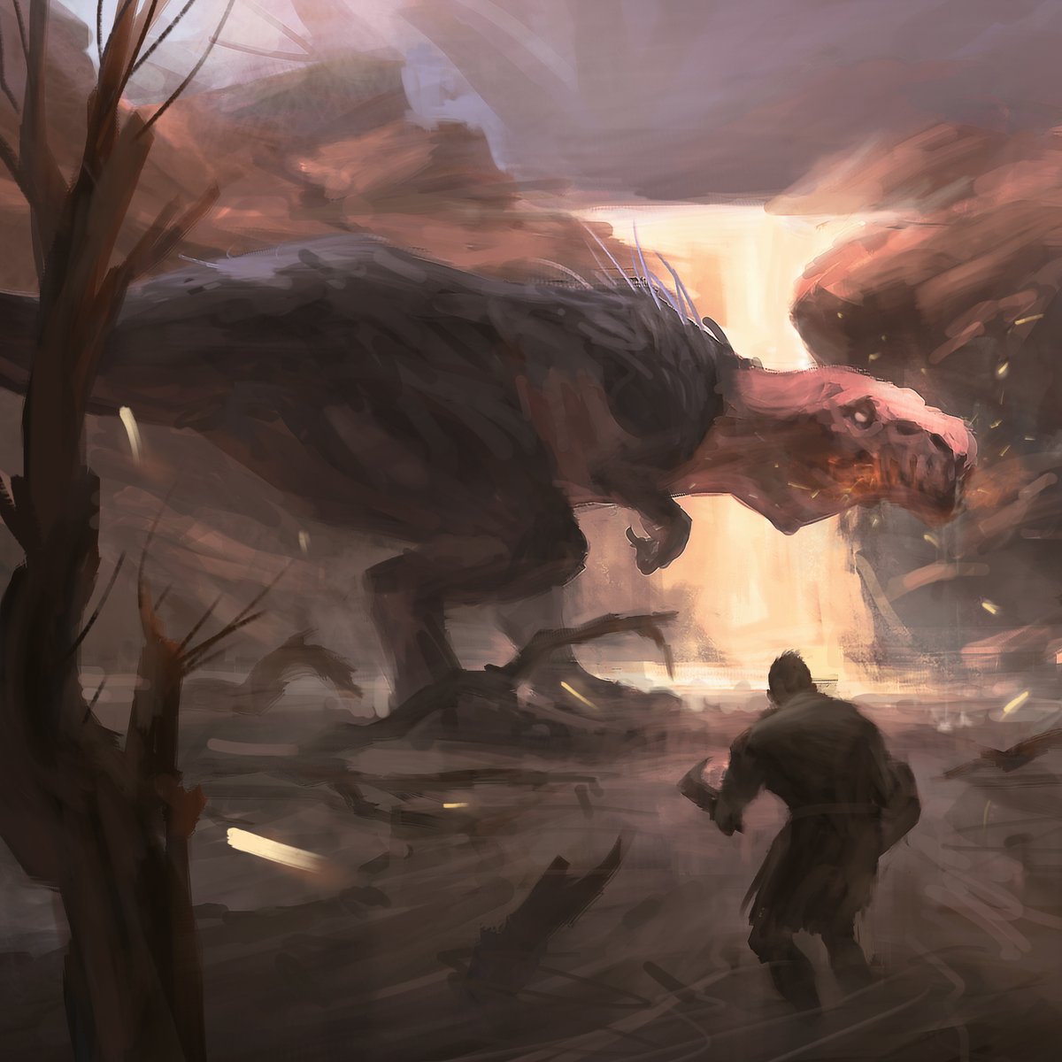 monsterhunter's tweet photo. In the heat of the Sandy Plains, Anjanath is the cart bringer. 

#MHRise https://t.co/tAcZNZxDLS