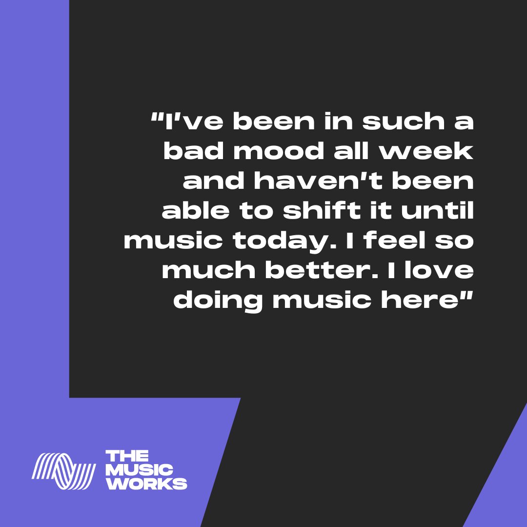 Feedback from a young person after their recent Key Changes music session🎶Key Changes supports young people who might be struggling with #MentalHealth challenges. The sessions use #Music to help build skills, make connections and improve #Confidence ➡️ ow.ly/wbXR50R7jFX