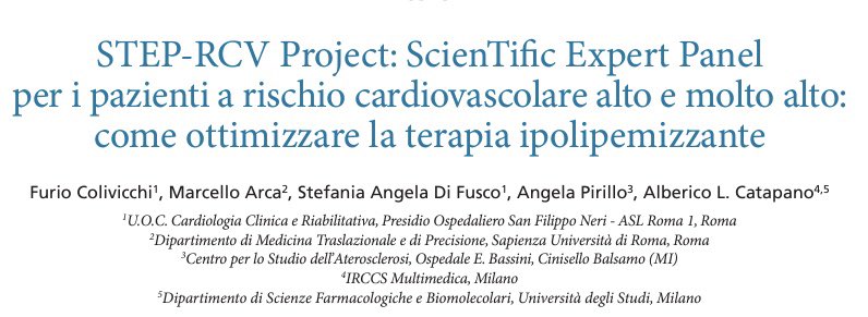🔝my huge #honor to be part of the Expert Panel directed by #Colivicchi and #Catapano, and to be co-author with #Arca and #Pirillo ✍️on dislipidemia management of high risk patients 🔥@gitalcardiol 👉 giornaledicardiologia.it/anticipazioni/…