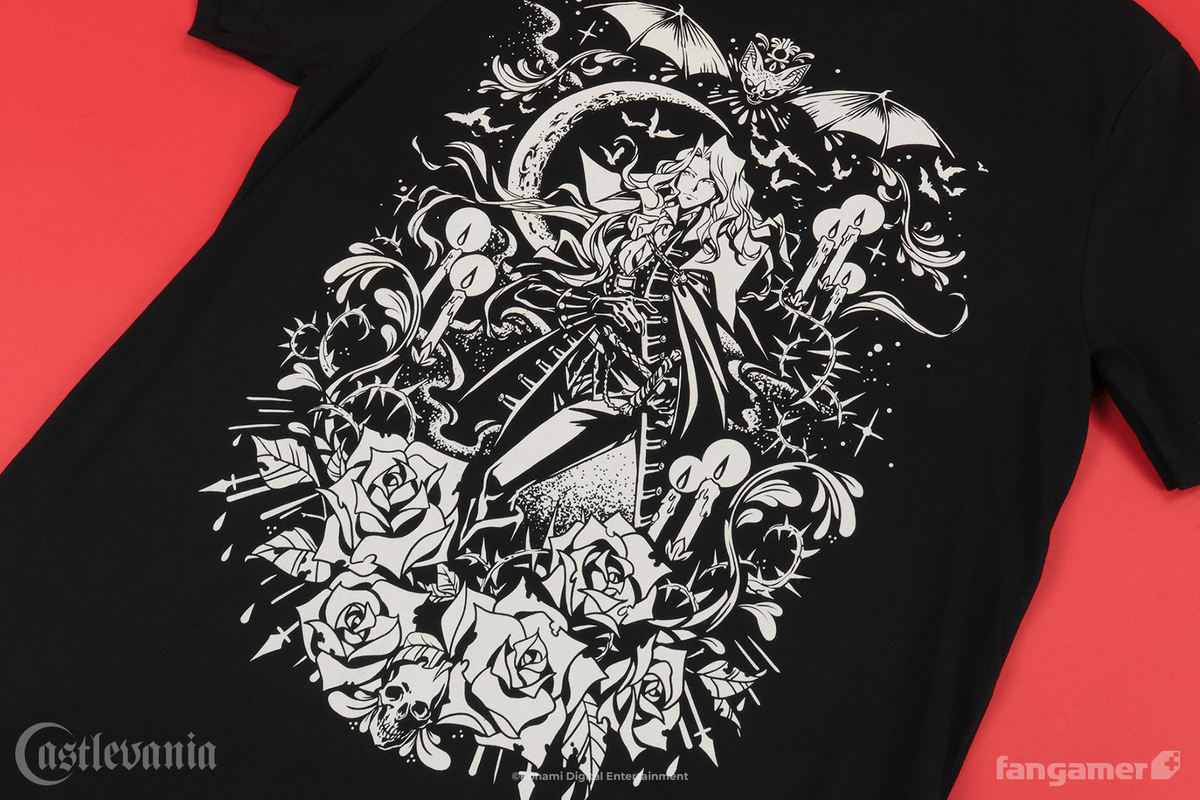 Introducing the first items in our official Castlevania collection! Shirts and pins are available now, shipping directly from our EU warehouse: fanga.me/r/castlevania-…