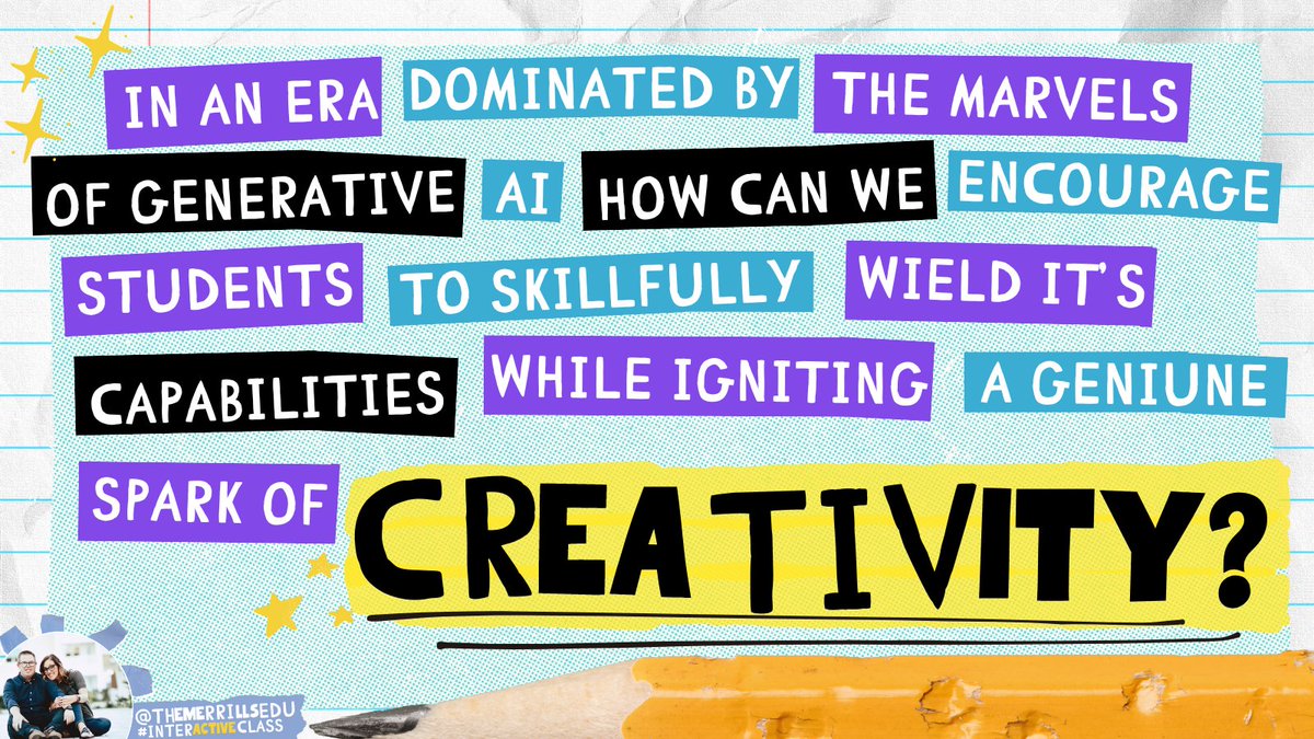 Is it possible to be creative while using generative #ai? 🤔 Learn how to challenge your students' creative thinking while skillfully using the most modern form of technology in our latest blog post. 🎨🤩 Link ➡️ themerrillsedu.com/blog-1/2024/4/… @Canva @CanvaEDU @tishrich @wilmotjason