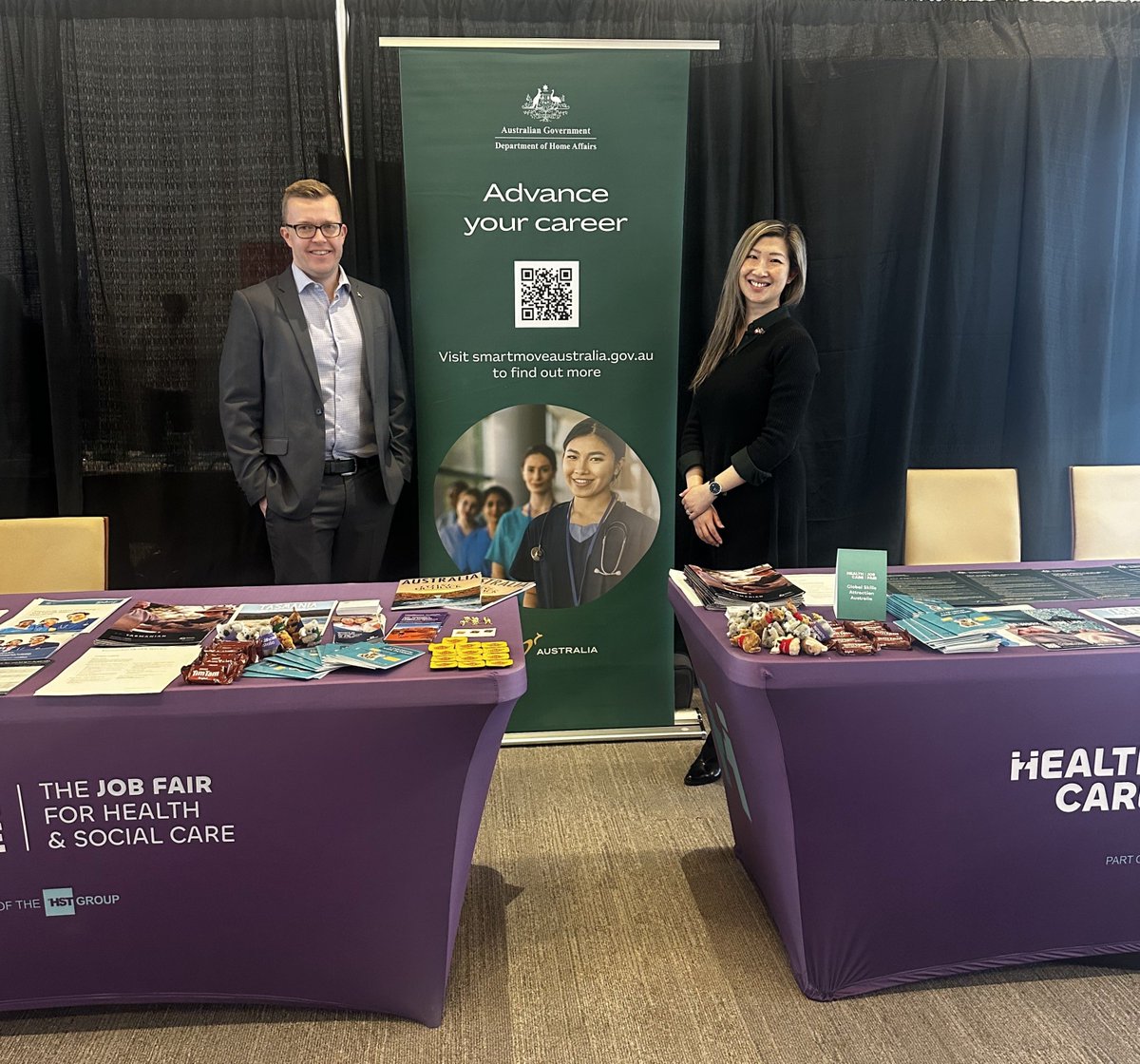 Just 4 days to go until our next Healthcare Job Fair in Toronto! Join us at the MTCC on Saturday for a unique chance to meet with the Australian Department of Home Affairs. Register online now and create your unique Healthdaq profile 👉hubs.ly/Q02rwRhx0