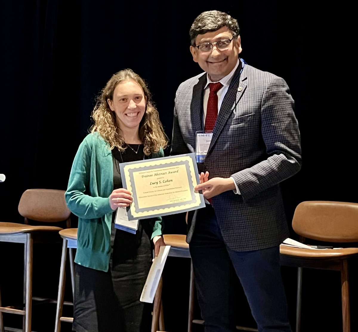 Special congrats to Lucy Cohen for her trainee abstract award at the Midwest Clinical and Translational Research Conference! @AFMResearch @CSCTR_org @WUSTLPCCM
