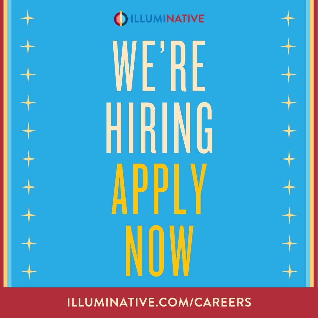 IllumiNative is growing! Join us as a Deputy Director, Senior Director of Advancement, Grant Writer, or Finance Technician in our mission to build power for Native peoples! Learn more & apply: illuminative.org/careers/ #Careers #NowHiring #NonProfitJobs #RemoteJobs