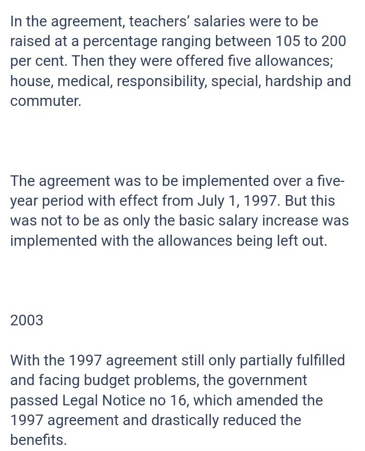 Minister of Education from 1998 who failed to chaperone full implementation of CBA with teachers after Kenya's longest strike in 1997 that brought education to its knees & almost aborted KCPE & KCSE bcz his party & cabinet he sat in didn't care about teachers or learners welfare.