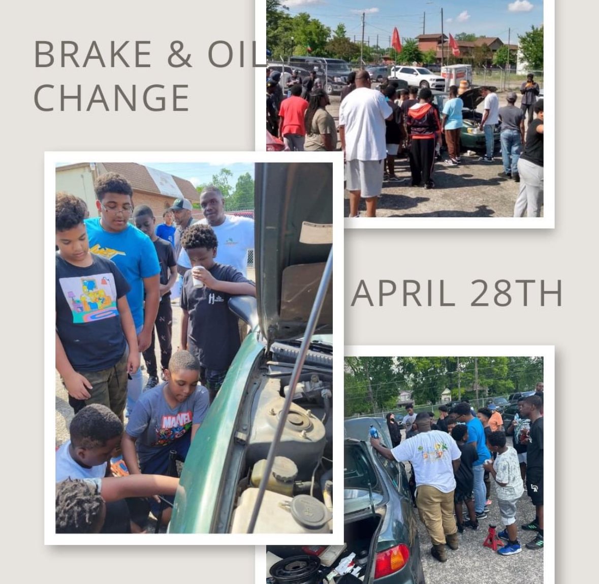 🛠️ Unlock your potential at our Brake & Oil Change Workshop! Led by expert mechanics, this hands-on experience offers young men aged 8-17 the opportunity to learn essential auto repair skills. Don't miss out – secure your tickets now: eventbrite.com/e/brake-oil-ch…! #TMP #Empowerment