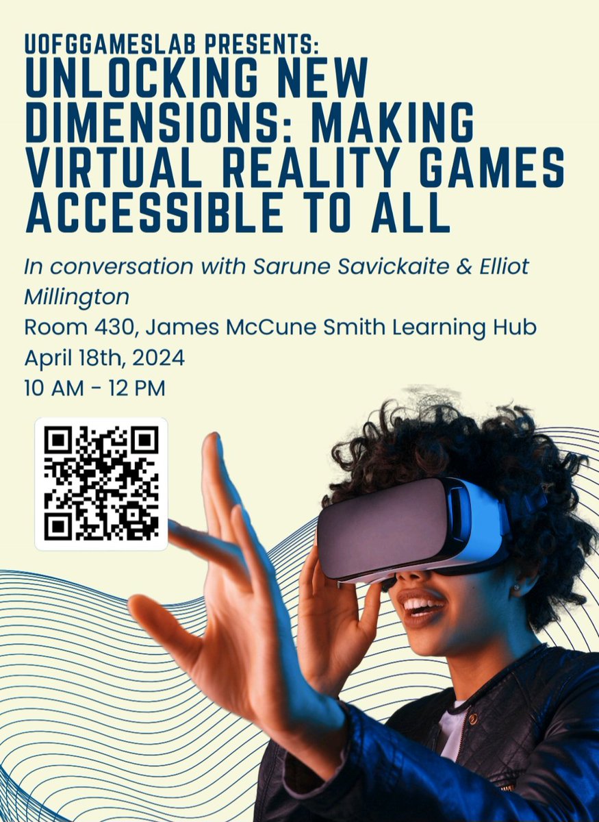 I will be part of a [very small] panel discussion on accessibility in VR games! Do come along. #vr #xr #accessibility #glasgow