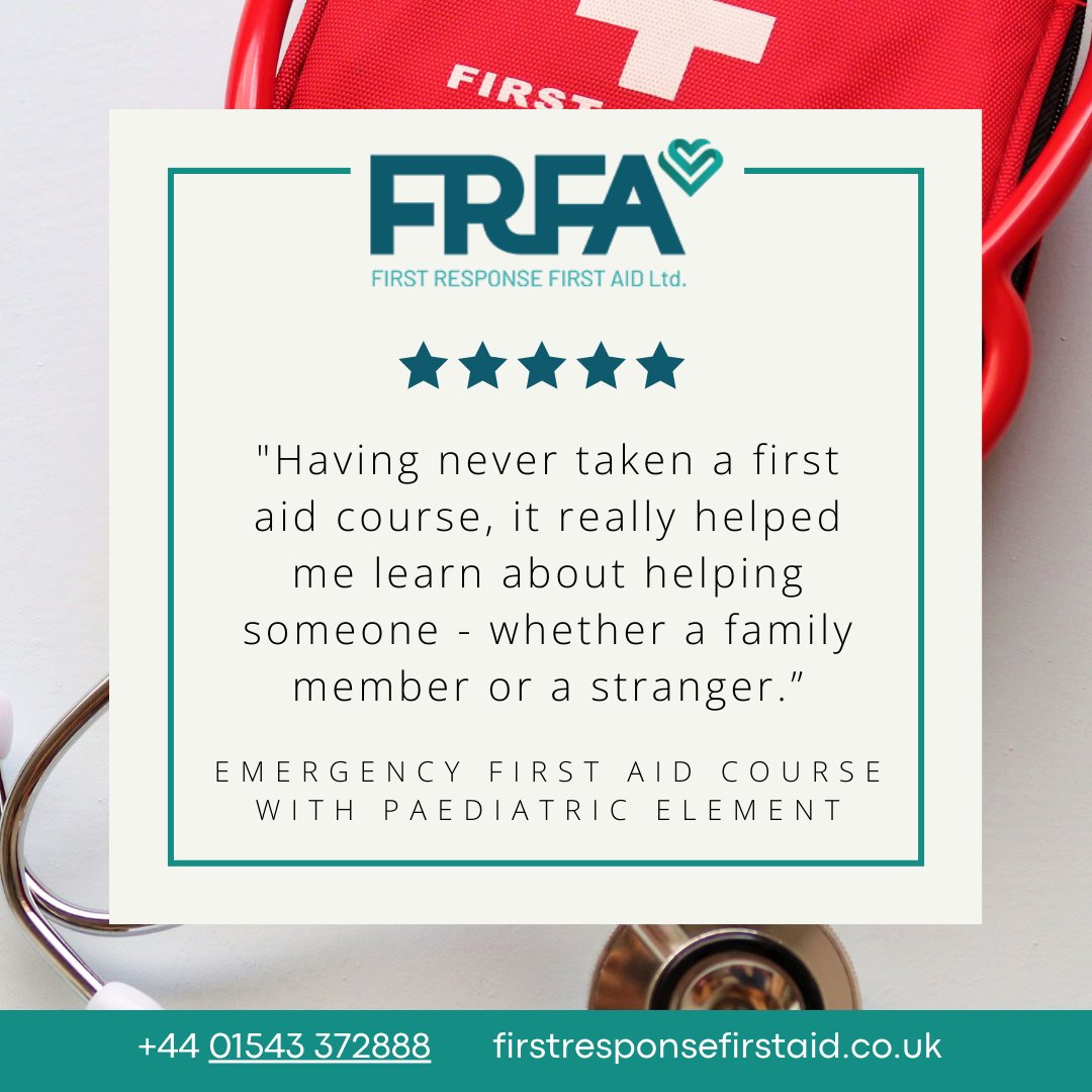 💼 Why choose First Response First Aid? 🚑 We go above and beyond to equip you with the skills and knowledge needed to respond quickly and effectively to emergency situations.
firstresponsefirstaid.co.uk/testimonials/
#firstaidtraining #firstaidcourse #healthandsafety