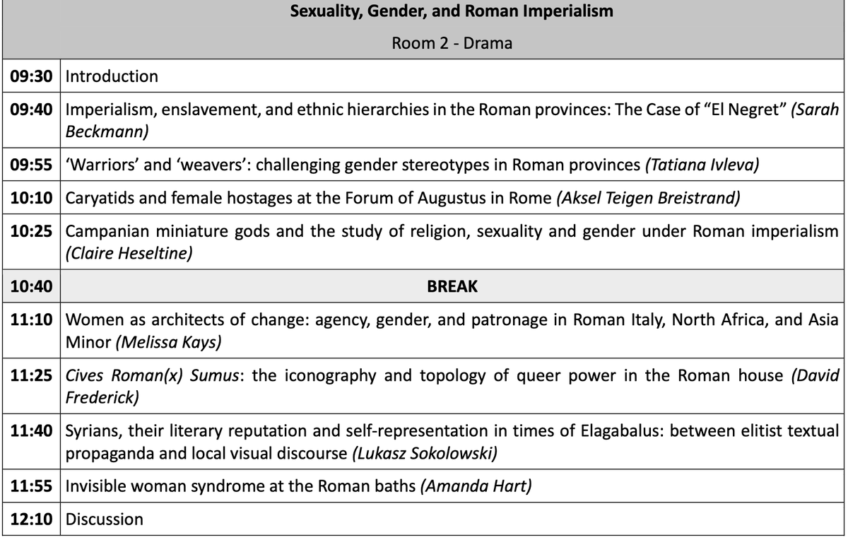 If you are attending @TRAC_conference this week(end) and interested in material expressions of sexuality and gender in the context of Roman Imperialsm, stop by Sanja and I's session Sat 13th starting @ 9:30 am!