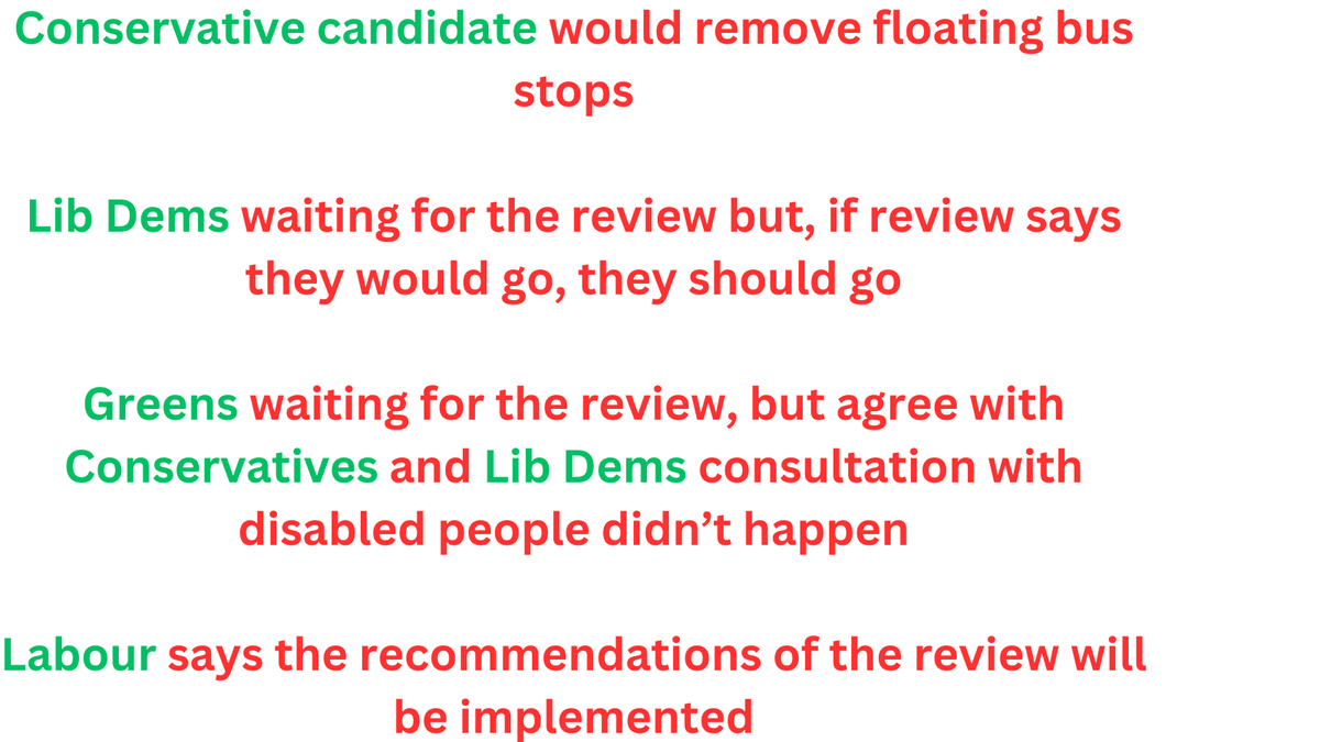 Just been watching Inclusion London's Mayoral Hustings focusing on disabled people. The message on floating bus stops could not hasve been clearer. Disabled people were not consulted and all parties recognised current situation is unacceptable.