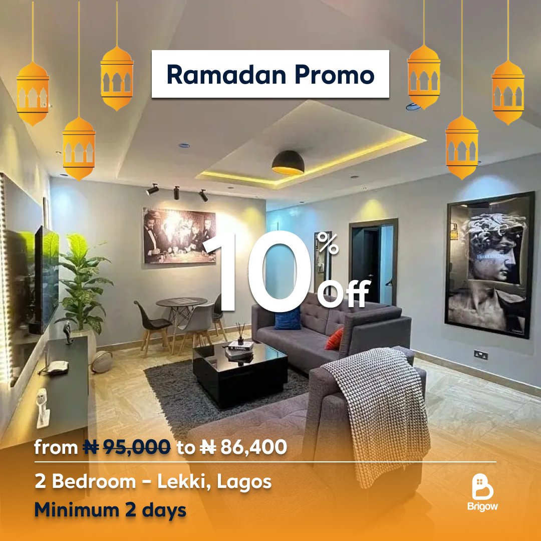 my_brigow's tweet image. Exciting Ramadan offer! Enjoy 10% off all short-term stays with Brigow.                                                              Spend quality time with loved ones. Book now, link in bio. 🌙🏡 #RamadanOffer