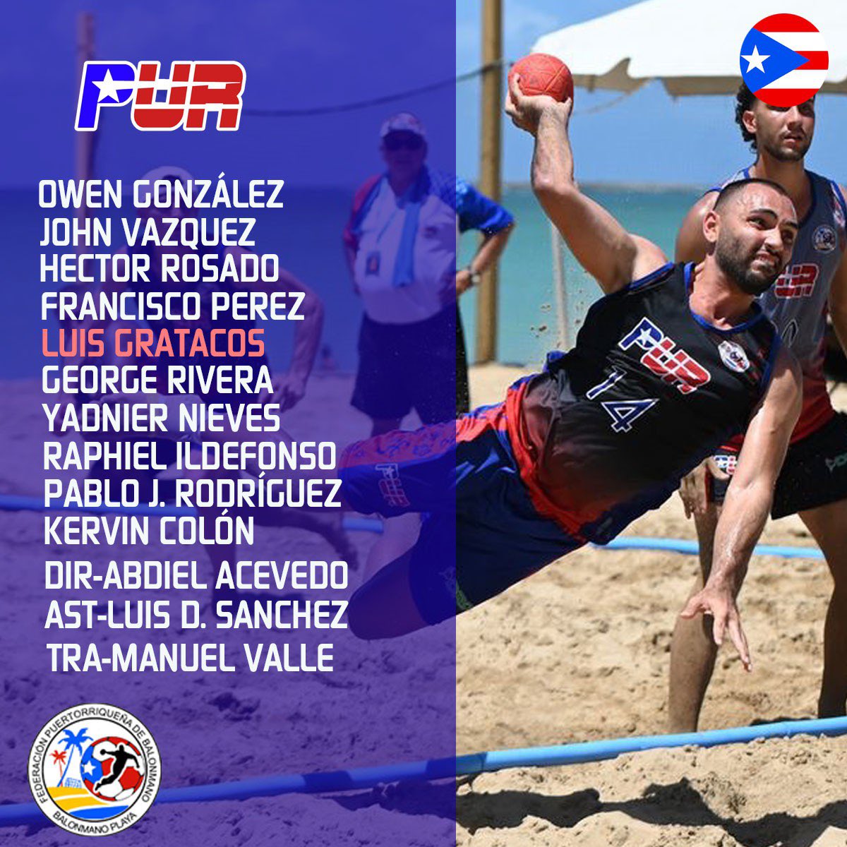 beachhandballpr's tweet photo. Nuestros #EquipoPUR de #balonmanoplaya en el Campeonato de Norte America y el Caribe 2024 . Desde el jueves 11 de abril en el Balneario de Carolina. #beachhandball #balonmanoplayapur #balonmanopur https://t.co/PuPO38ikkW