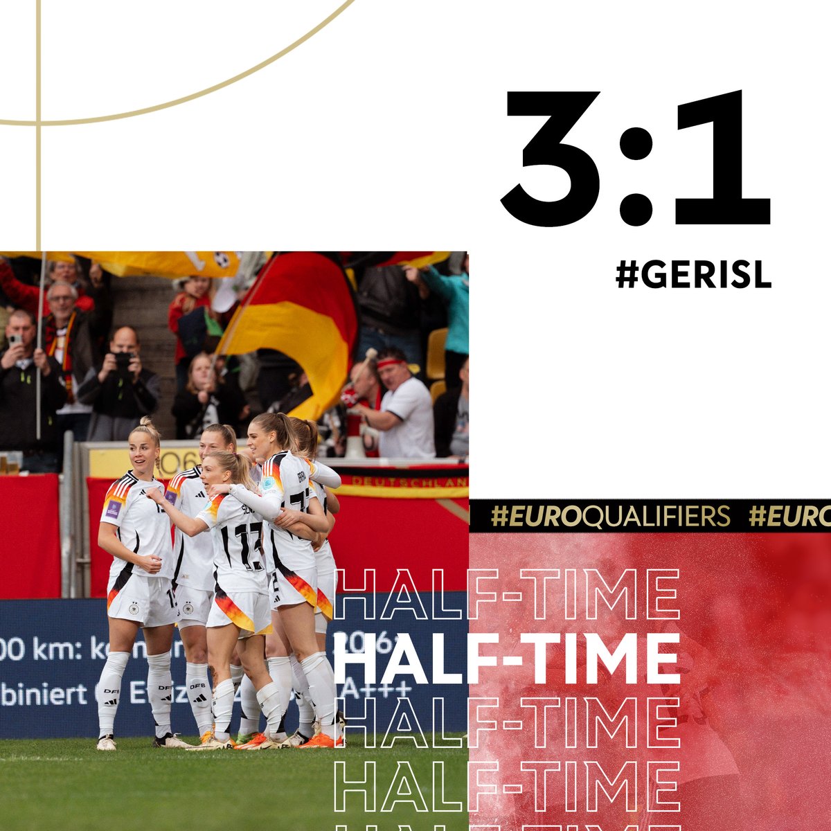 What a half!!! 👏👏👏 #DFBTeam #GERISL 📸 DFB/Sofieke van Bilsen