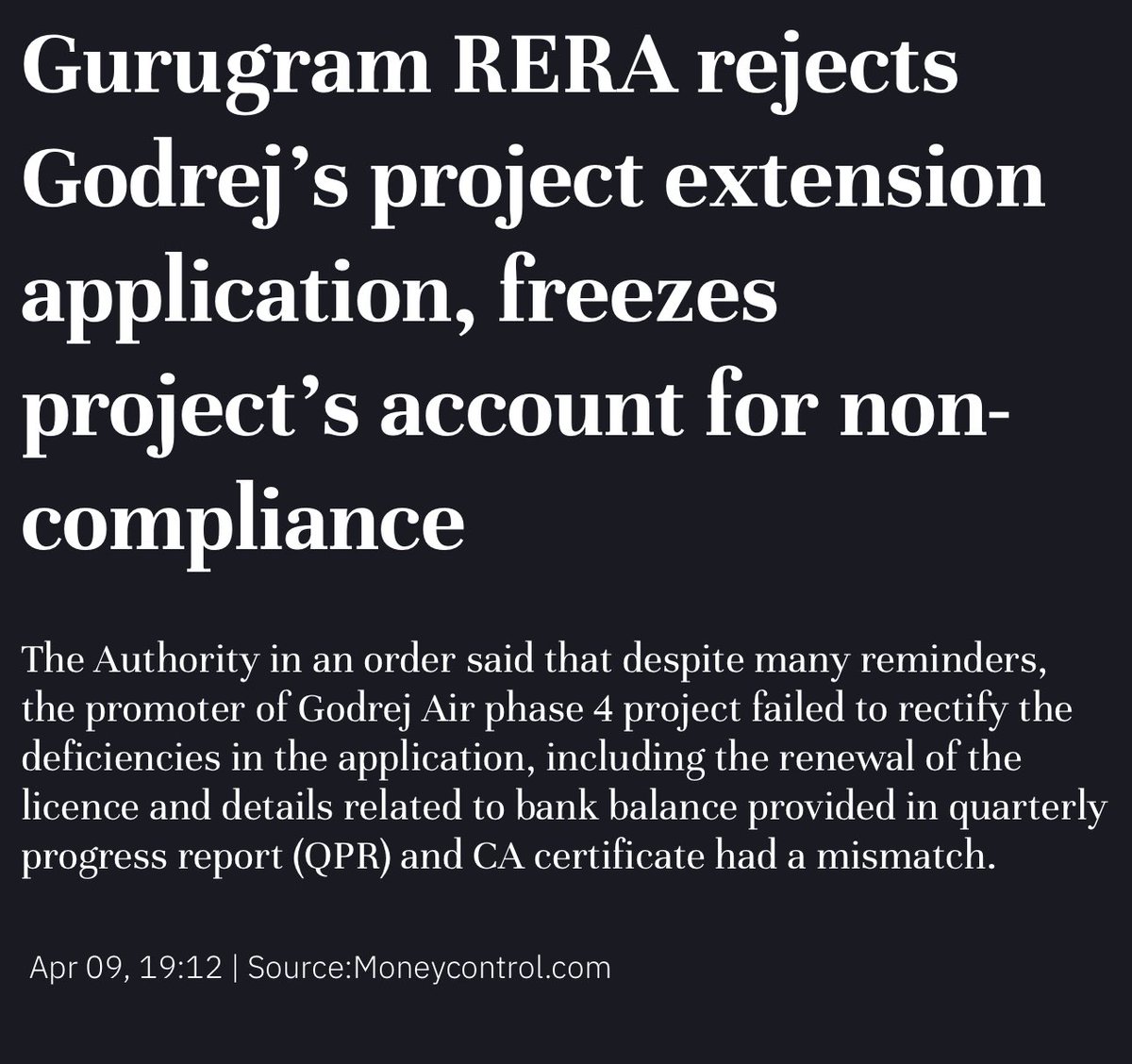 Another case like #tatachem ? 
#GodrejProperties