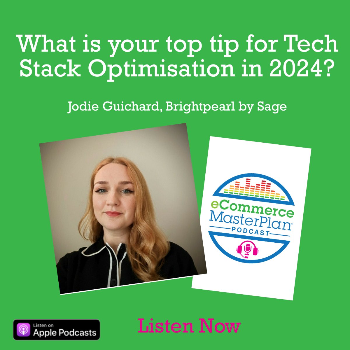 Hear Jodie’s full Top Tip for Tech Stack Optimisation in 2024 now! Listen on Apple Podcasts, Spotify or ecommercemasterplan.com/tech-stack-opt… @BrightpearlHQ