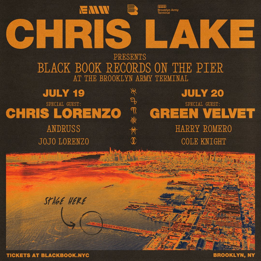 .@chrislake in Brooklyn being a national holiday continues this summer at the Brooklyn Army Terminal on July 19-20 🗽 Two stacked @blackbookrecs nights with @Lorenzosbeats, @GreenVelvet_ + more Pre-sale sign up: blackbook.nyc