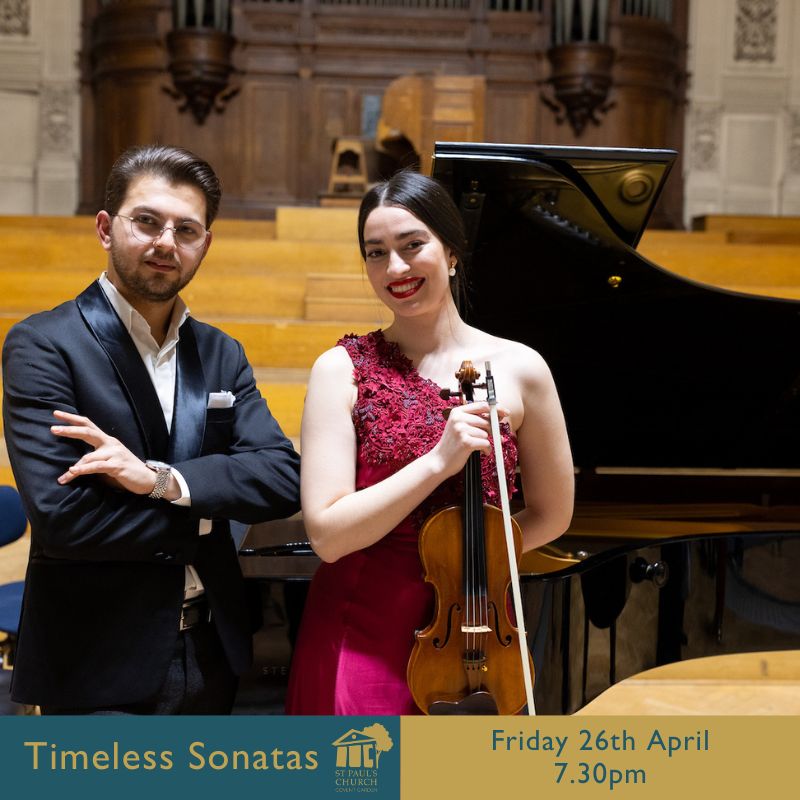 🎹🎻 Marina Martin & Silviu Dumitrache: Timeless Sonatas – The London Premier 🎻 🎹 Friday 26th April | 7.30pm This enchanting duo, make their much-anticipated London debut, casting a spell with their virtuosity on violin & piano.  🎟️: actorschurch.org/whatson/marina…