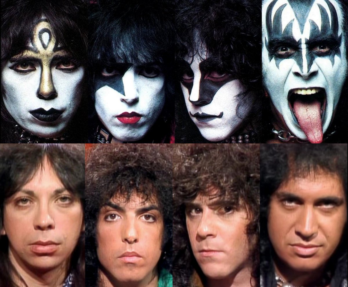 What image would you have preferred for the group in the 80s?  Up 👆, or down 👇?  I choose above 👆🦊.  Poll in the next post ⬇️ @kiss @EricCarr_TheFox