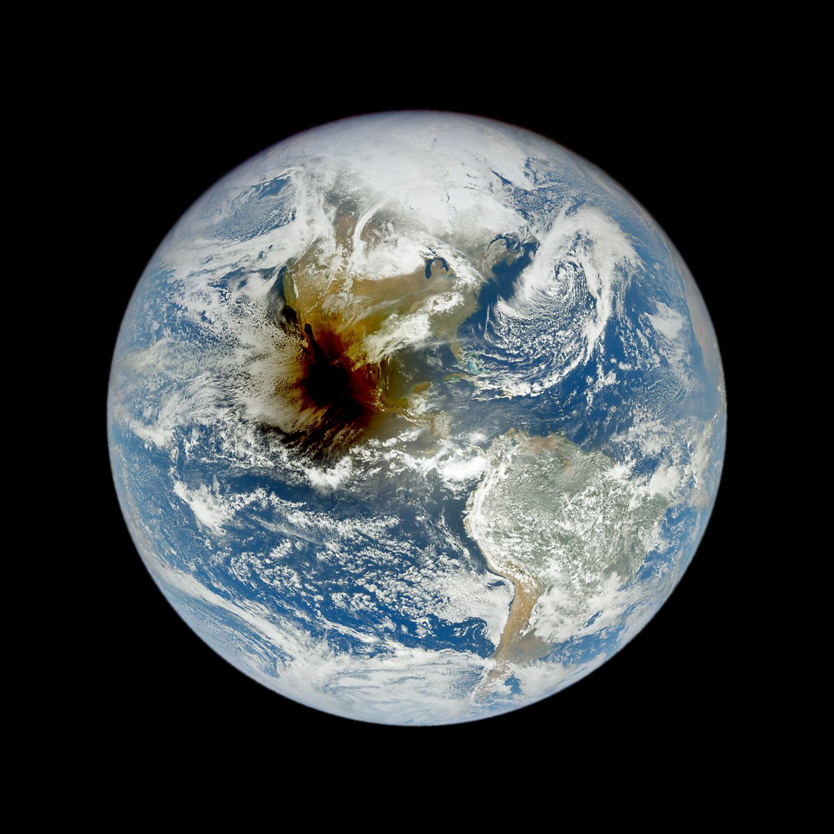 18:02 on Monday April 8th, over North America