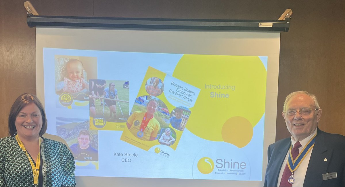 What a pleasure 2 talk to the <a href="/BathRotary/">Rotary Club of Bath</a> today about <a href="/SHINEUKCharity/">Shine</a> &amp; share insights into living with #spinabifida #hydrocephalus 
Delighted too that the President announced Shine as his charity for the year.   Thank you for the lovely welcome.