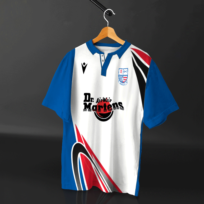 AFCRD's tweet photo. A DIAMONDS SHIRT FOR THE AGES! 💎

In collaboration with @MacronSports &amp; with the support of @drmartens. 

We present a special and commemorative re-make of the much-loved 1998-1999 home &amp; away shirts to celebrate the 25th anniversary of the FA Cup ties with @LUFC.