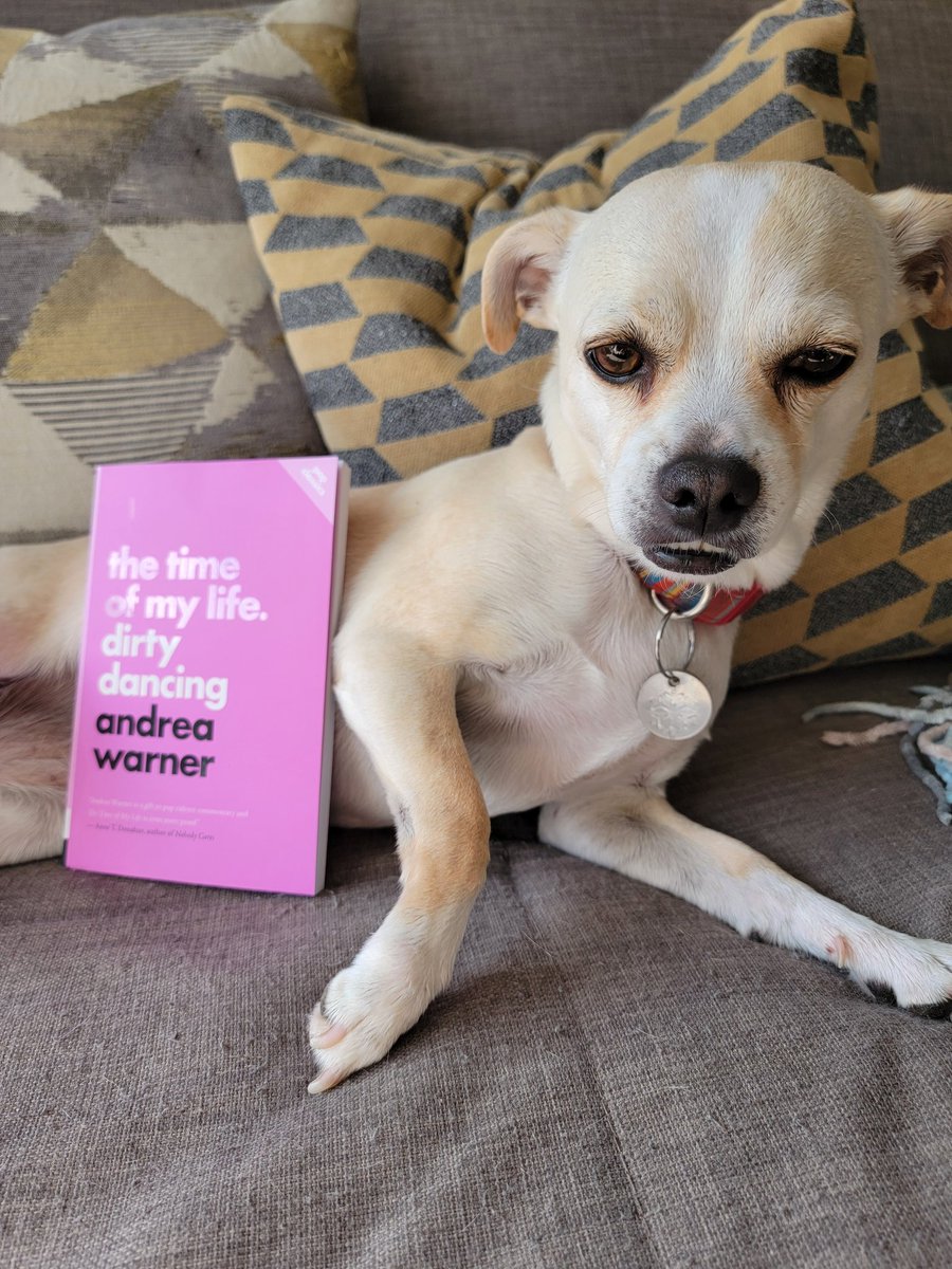 Happy publication day to The Time of My Life by @_AndreaWarner, our newest Pop Classics title about the feminist reverberations of the very classic Dirty Dancing! I tried to dance lift Rosie and take a picture at the same time, but she isn't as amenable as Baby Houseman.