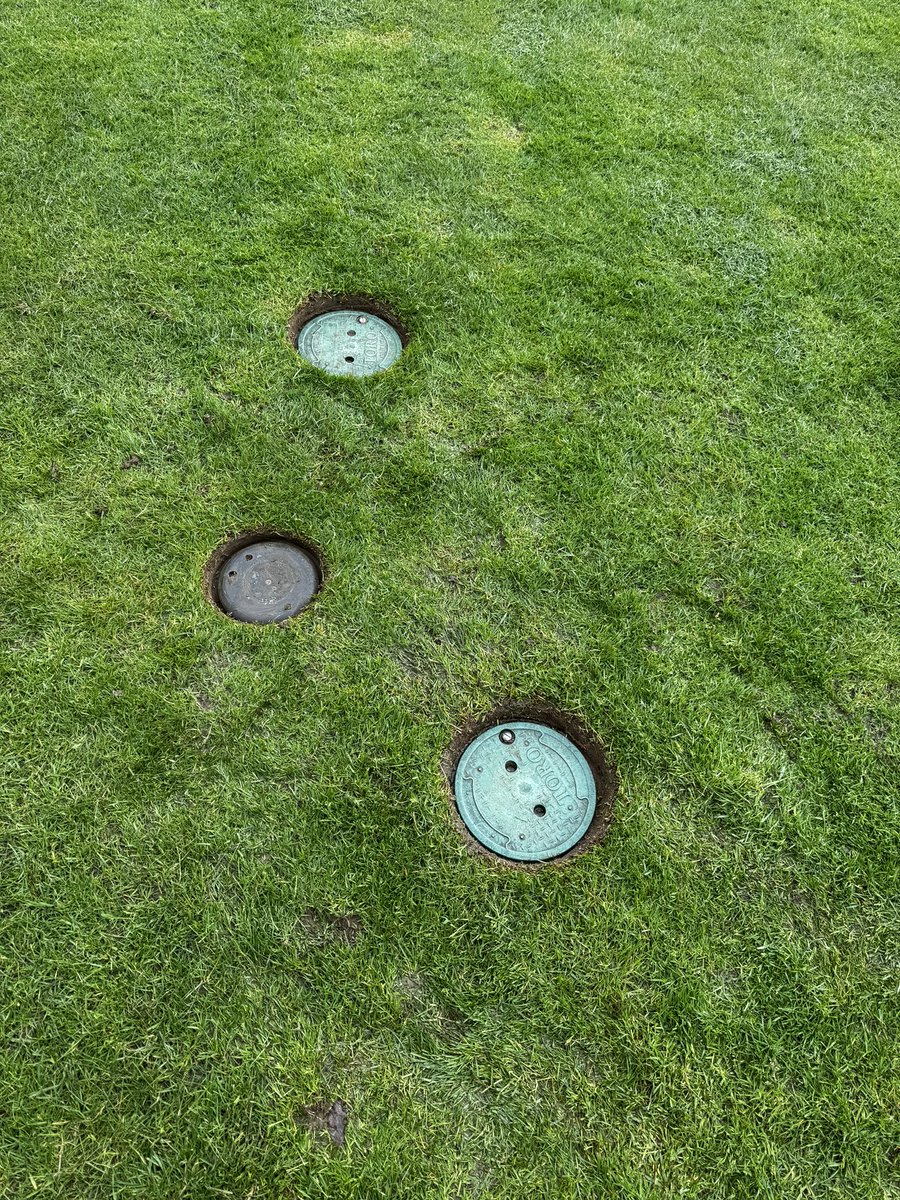 Sometimes it’s the small things that make the biggest difference. Always get a kick out of a nicely trimmed sprinkler head or valve box! Lots of this going on over the coming weeks to get things back where we want them 👌🏻 #Golf #Greenkeeping