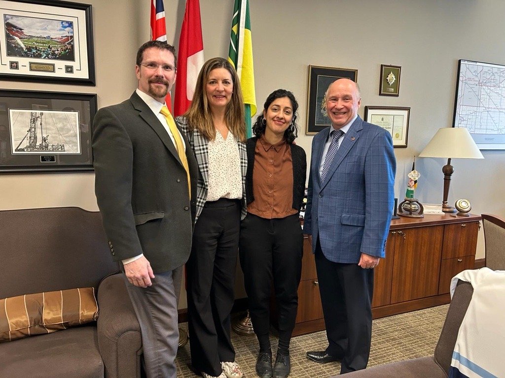 CAOT President Phillip Wendt <a href="/OTfiLL/">Phillip Wendt</a> &amp; OTs Fiona Smith Bradley &amp; Fizza Jafry met with MP Robert Kitchen to share how increased availability of #occupationaltherapy #mentalhealth services in Canada could alleviate pressure on our already overwhelmed health care system. #cdnpoli