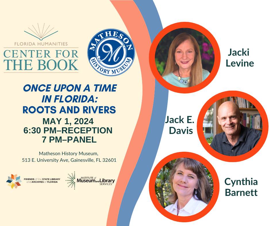 Don't miss the final stop of our #book tour! We'll be at the @MathesonMuseum on MAY 1 to explore how Florida's natural #environment has shaped our stories with two writers whose stories are featured in the #anthology. bit.ly/3FmuE0L #FLHumanities #floridawriters