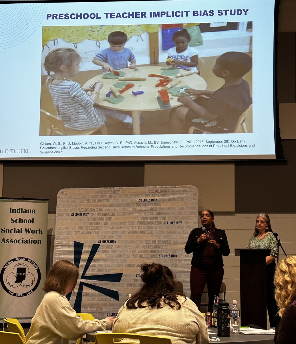 Sanders_SW's tweet photo. Such an impactful keynote by Interrupting Racism for Children, a program through @ChildAdvocateIN. And a bonus was seeing my former colleague Jill present such an impactful program! #INSSWA @insswa https://t.co/Sa2arSNZhA
