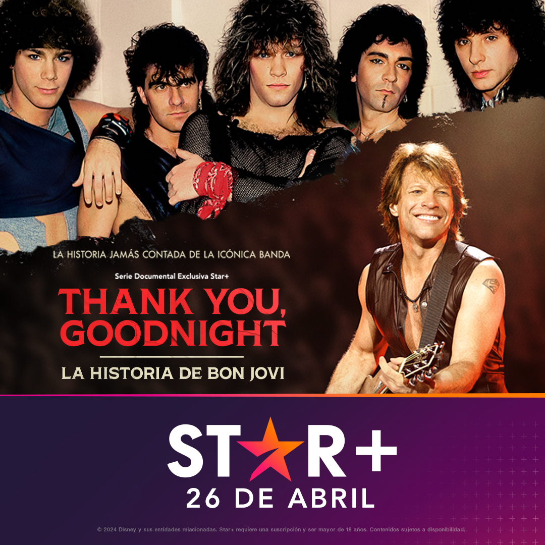 Hay historias que debes conocer 🎸 #ThankYouGoodnight: La historia de Bon Jovi, estreno 26 de abril, solo en #StarPlusLA