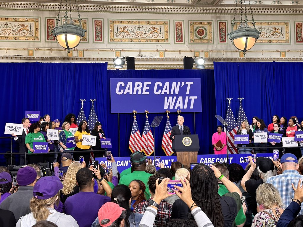 “If we want the best economy in the world we have to have the best care economy in the world.” — @POTUS speaking to home and child care providers.

#TheCareEconomy #CareCantWait