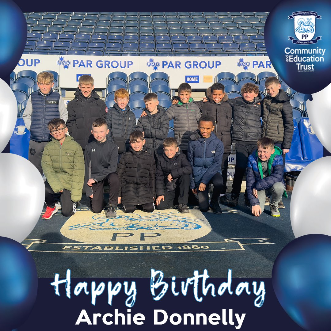 🥳 Archie, his friends and family are with us for tonight's game celebrating his birthday. Happy birthday, Archie, we hope you have a great day! 🙌 #PNECET | #pnefc