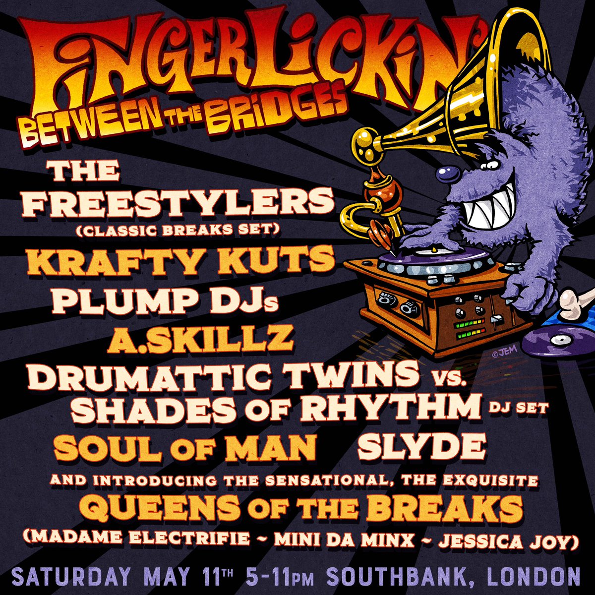 Another party in London happening , this time with the legendary Fingerlickin crew 11th May 5-11 PM 🙌🤩 skiddle.com/e/38199760