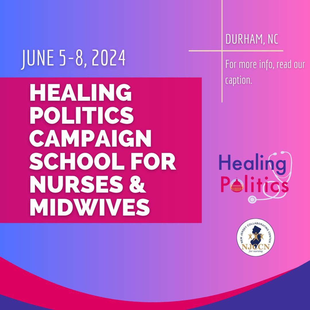 Want to learn about managing a nursing-focused political campaign? Register for the 2024 Healing Politics Campaign School, in June! The event will take place at Duke Sanford School of Public Policy, Durham, NC. For more information go to: bit.ly/4aM2ABr .
