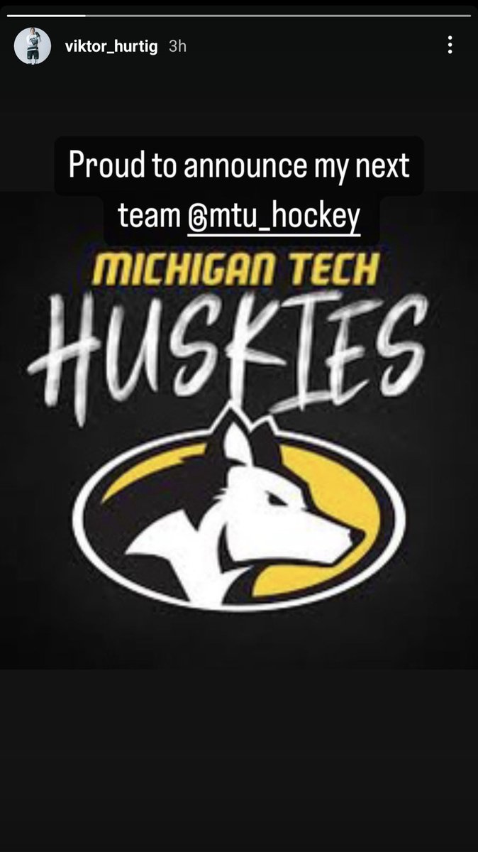 New Jersey Devils 2021 6th Rd pick (164th overall) Viktor Hurtig has committed to Michigan Tech per his IG account. GREAT choice! Hurtig at Michigan St. played only 9 games in 2023-2024. Hopefully Viktor becomes a regular on the blue line under Joe Shawhan. 🙏🏻💪🏻 #NJDevils