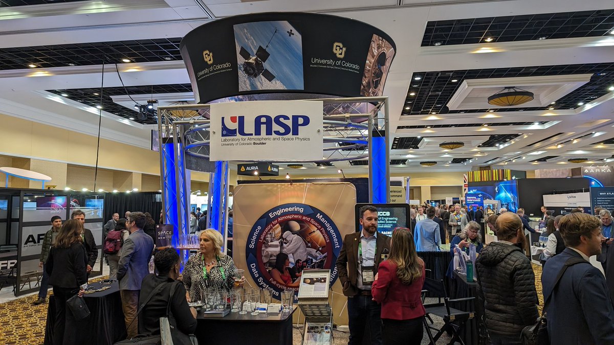 LASP @CUBoulder is at #SpaceSymposium in Colorado Springs this week with @CUEngineering & @UCCS to showcase @CUSystem's #aerospace expertise! Stop by Booth #203 to discuss capabilities and collaborations. #39space #SpaceBuffs