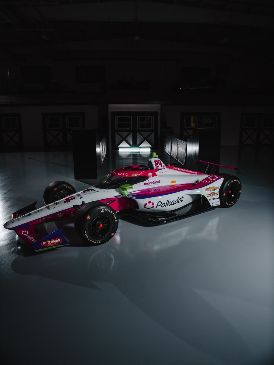 ConorDaly22's tweet image. Our 2024 #Indy500 challenger is here! Really appreciate the @Polkadot community for getting behind this effort. It’s been an incredible ride putting this together. Let’s go win this thing! @DreyerReinbold @TeamChevy #SecuredByDOT #24