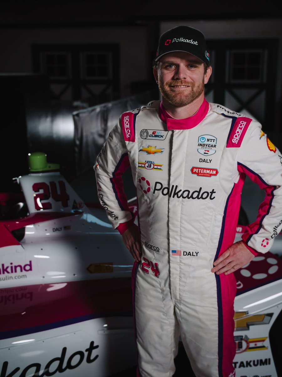 ConorDaly22's tweet image. Our 2024 #Indy500 challenger is here! Really appreciate the @Polkadot community for getting behind this effort. It’s been an incredible ride putting this together. Let’s go win this thing! @DreyerReinbold @TeamChevy #SecuredByDOT #24