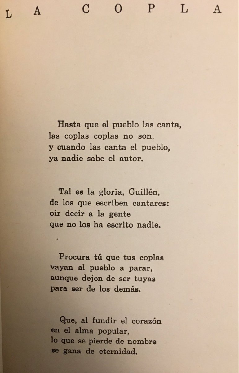 «La copla», de Manuel Machado.