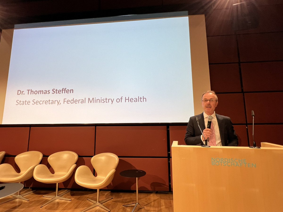 MichaelReiterPR's tweet photo. #DMEA2024 #NordicNight @FinBotschaftDe @NorBotschaft @Daenemark_in_DE @Swebotschaft, Thomas Steffen @BMG_Bund: Zusammenarbeit bei Innovation= Leuchttürme. #DigitalG #GDNG großer Schritt in 🇩🇪; ähnliche Regelungen in anderen Ländern länger in Kraft. (Endlich) Daten für Fortschritt https://t.co/Baj66101Xa
