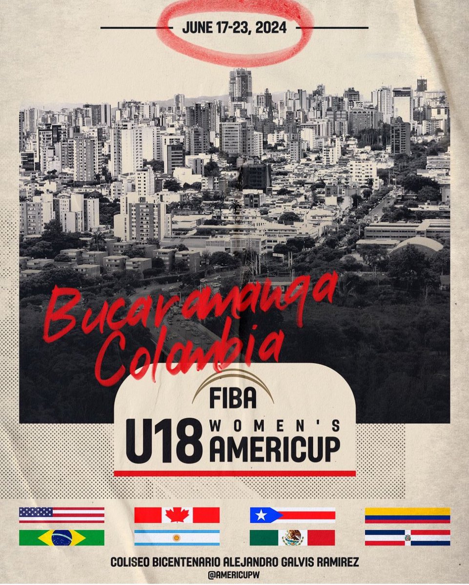 #MexBasquet🇲🇽🏀 Bucaramanga 🇨🇴 será la sede de la @americupw U18, que se celebrará del 17-23 de junio. Las 8 mejores selecciones del continente, incluida la de México que logró su clasificación al ganar medalla de plata en el Centrobasket U17, buscarán su boleto al Mundial U19.
